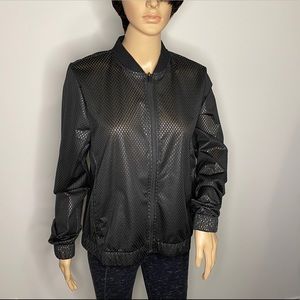 Adidas Women’s Summer Black Mesh Bomber Jacket
